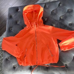 Orange windbreaker